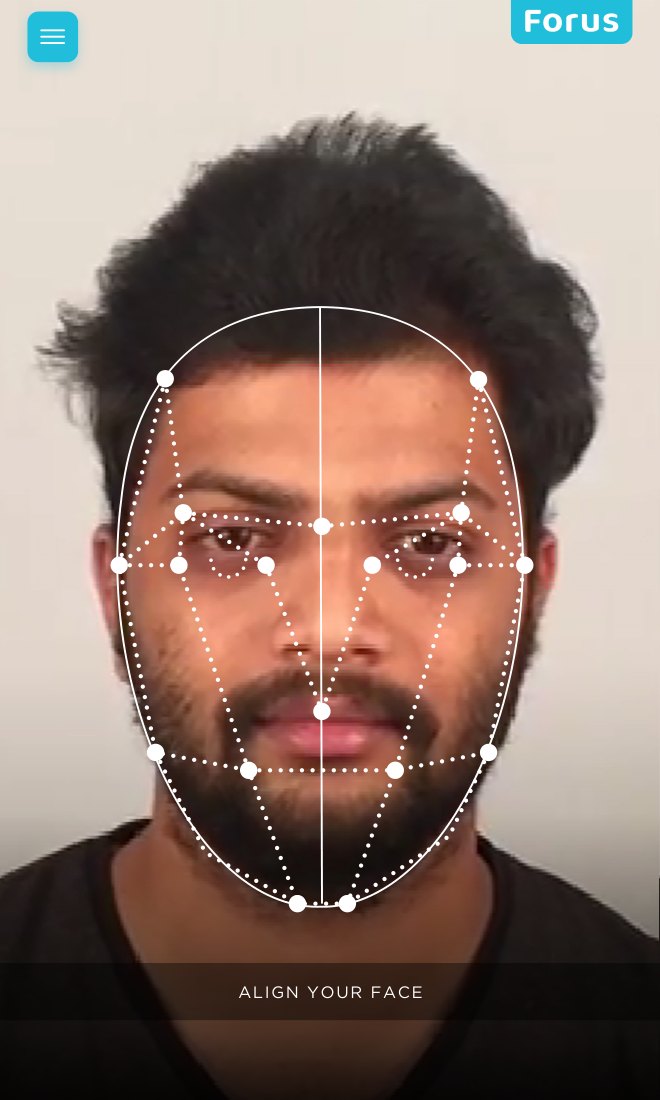 Guided face-mesh alignment before try-on
